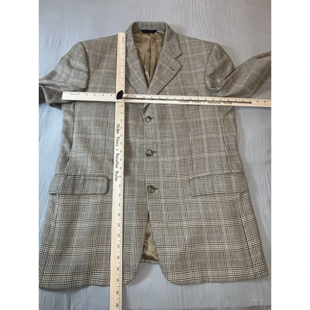 Burberry Kensington Blazer‎ Men's 44r Gold Plaid